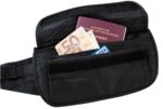 TravelSafe-rahavyö – vyötärölle tarkoitettu ihotasku – musta